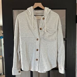 Thread & Supply Light Gray Button-Up Jacket